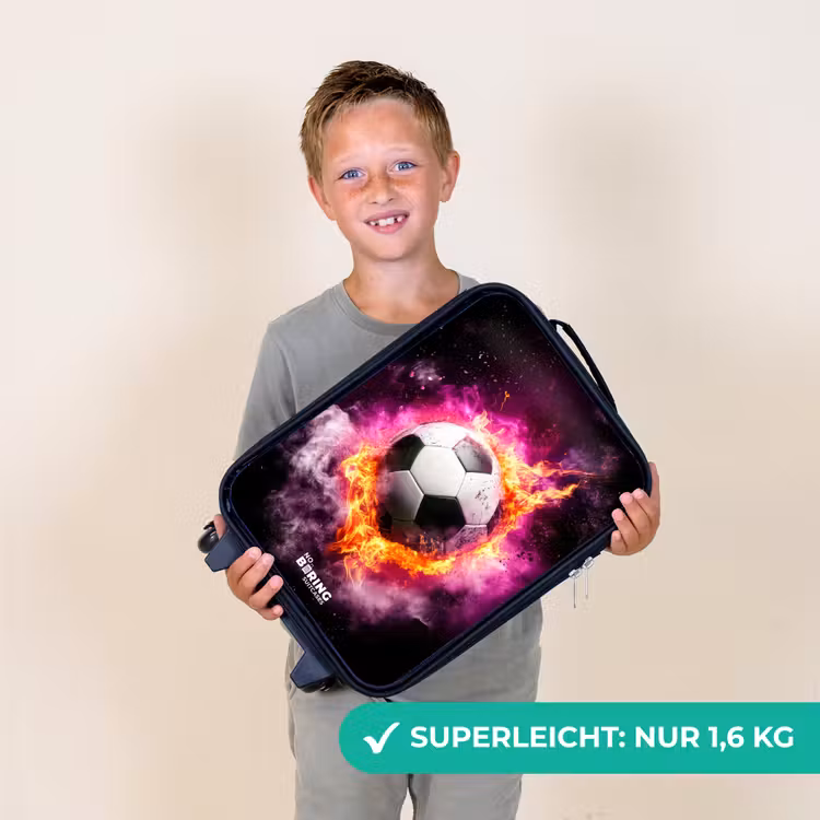 Kinderkoffer - Fußball in rosa Feuer Explosion — 2