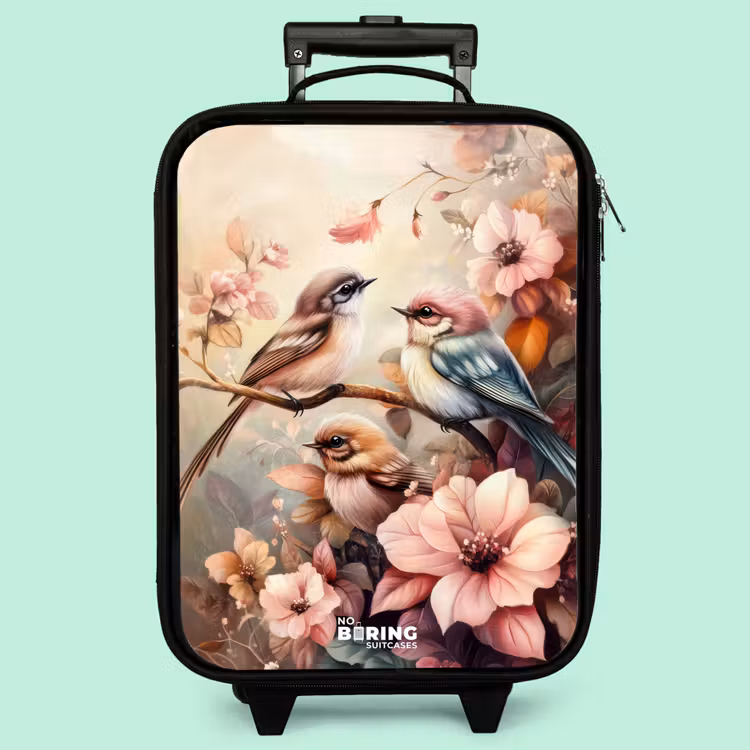 Kinderkoffer - Vögel mit rosa Blumen — 3