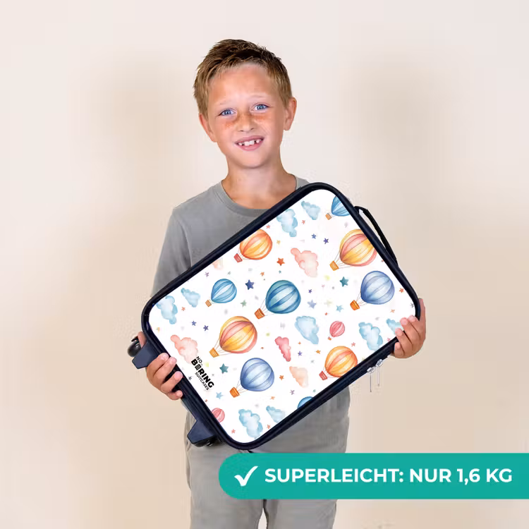 Kinderkoffer - Farbige Heißluftballons mit Sternen und Wolken — 2