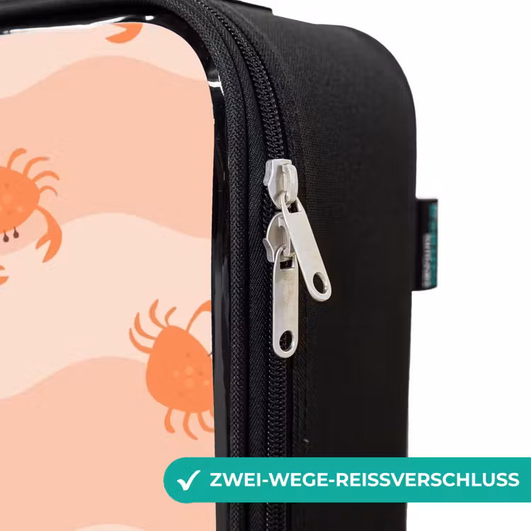 Kinderkoffer - Orangefarbene Krabben auf gewelltem Hintergrund — 6