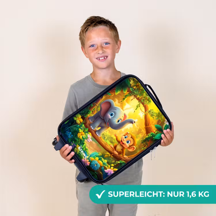 Kinderkoffer - Elefant und Affe im bunten Dschungel — 2