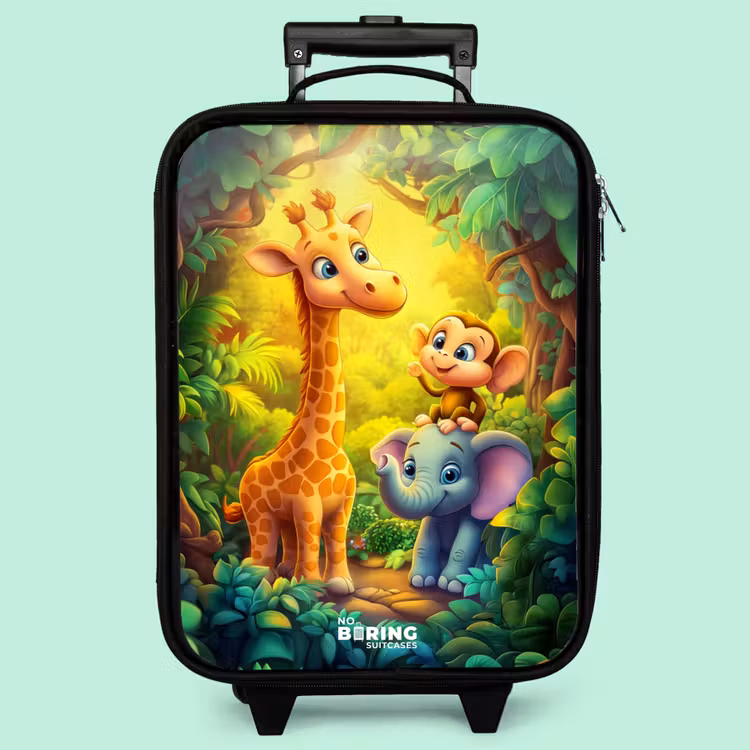 Kinderkoffer - Giraffe, Elefant und Affe im Wald — 3