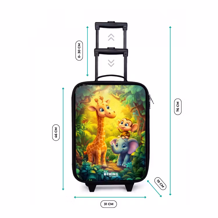 Kinderkoffer - Giraffe, Elefant und Affe im Wald — 7