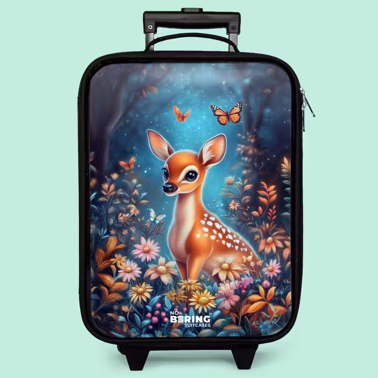 Kinderkoffer - Hirsche inmitten von Blumen im verwunschenen Wald — 3