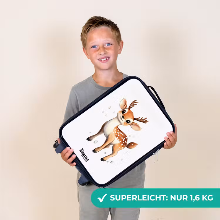 Kinderkoffer - Junghirsch mit Geweih und weißen Punkten — 2