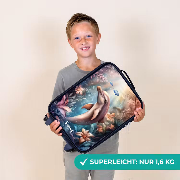 Kinderkoffer - Delfin und Fisch in der Unterwasserblumenwelt — 2