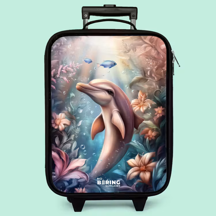 Kinderkoffer - Delfin und Fisch in der Unterwasserblumenwelt — 3
