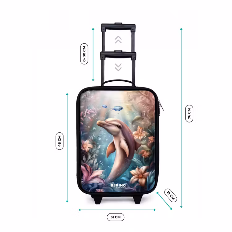 Kinderkoffer - Delfin und Fisch in der Unterwasserblumenwelt — 7