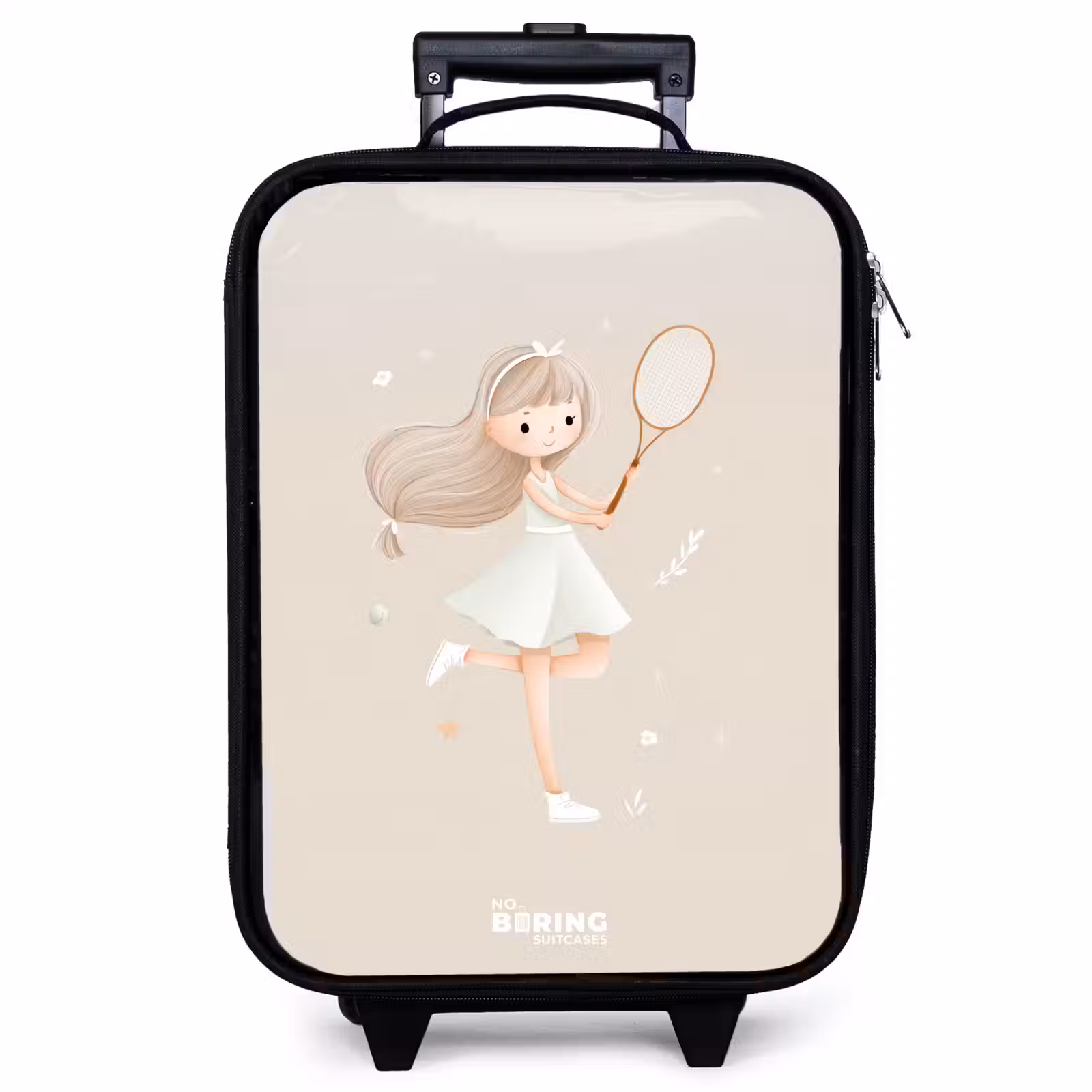 Kinderkoffer - Mädchen spielt Tennis in beigen Farben — 1