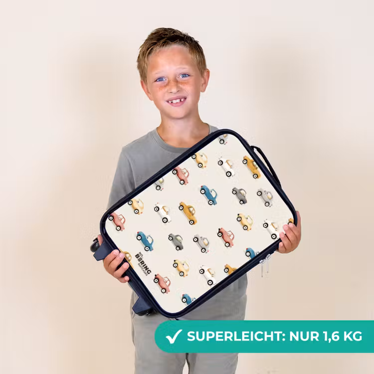 Kinderkoffer - Bunte Retro-Autos — 2