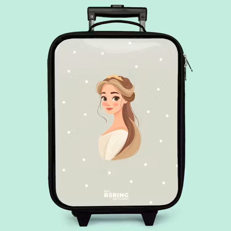 Kinderkoffer - Prinzessin mit Diadem auf grünem Tupfenhintergrund — 3