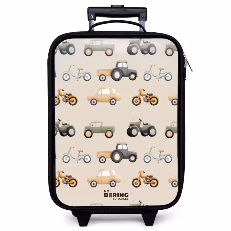 Kinderkoffer - Retro-Fahrzeugmuster — 1
