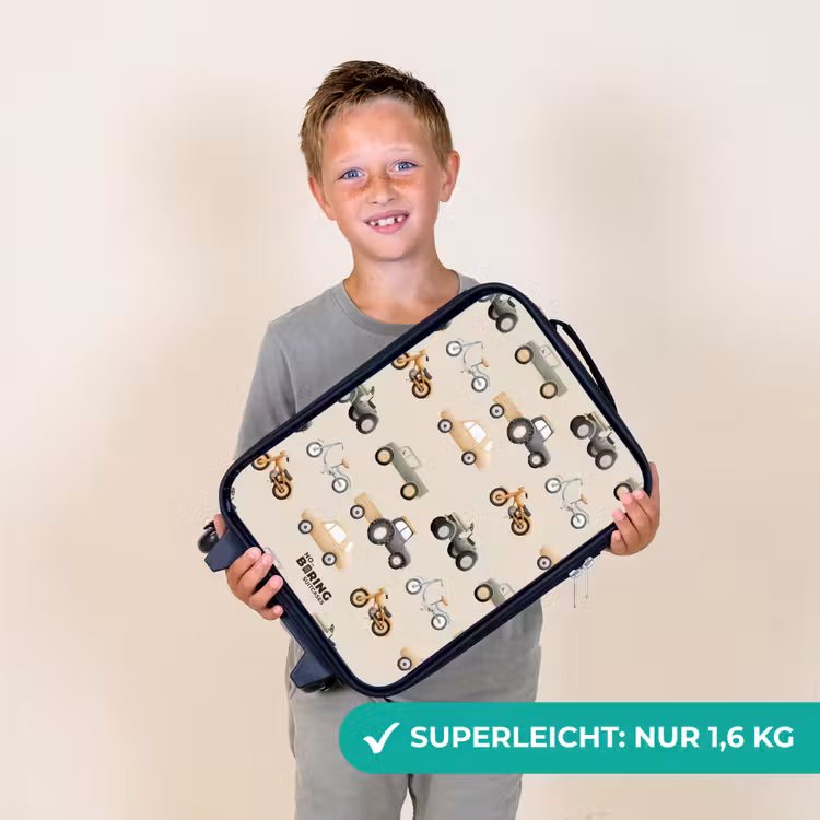 Kinderkoffer - Retro-Fahrzeugmuster — 2