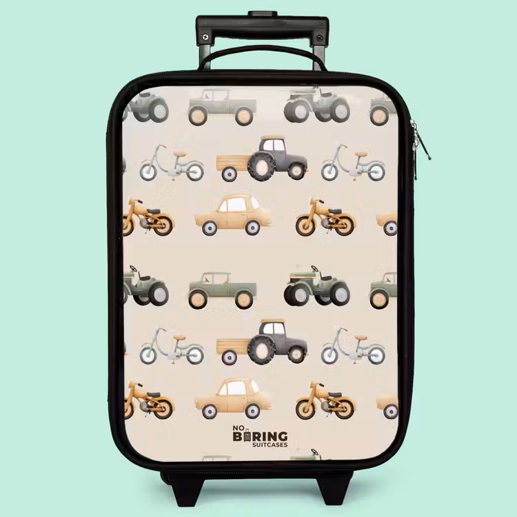 Kinderkoffer - Retro-Fahrzeugmuster — 3
