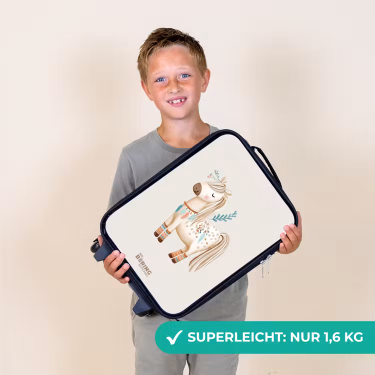 Kinderkoffer - Böhmisches Pferd in Beigetönen — 2