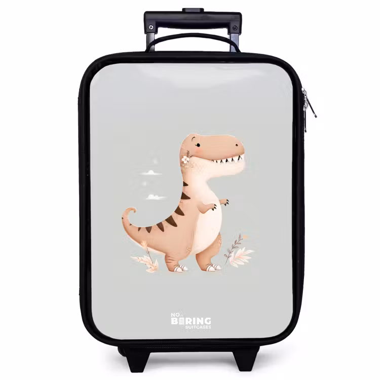 Kinderkoffer - Dino in den Farben Beige und Grau — 1