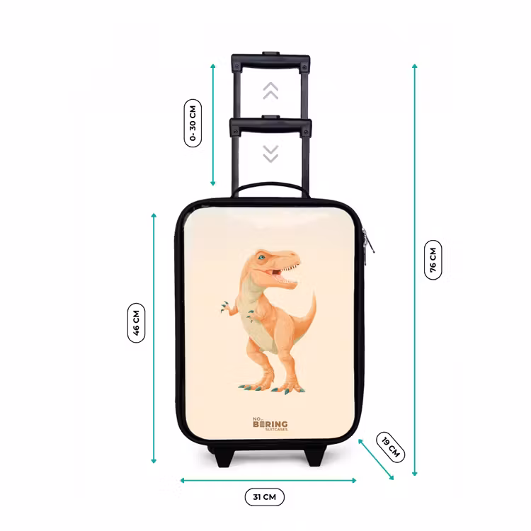 Kinderkoffer - T-rex dino in orangefarben — 7