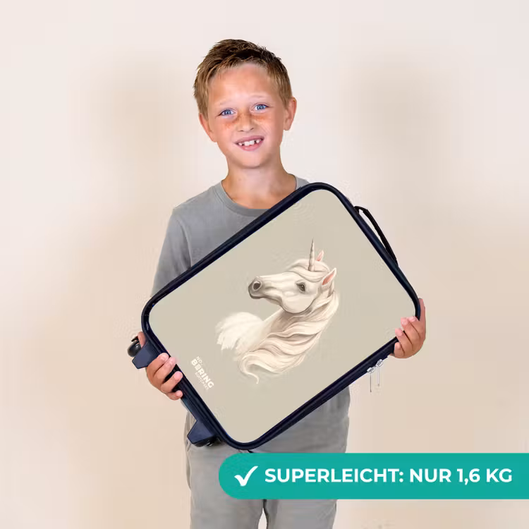 Kinderkoffer - Einhorn in neutralen Farben — 2