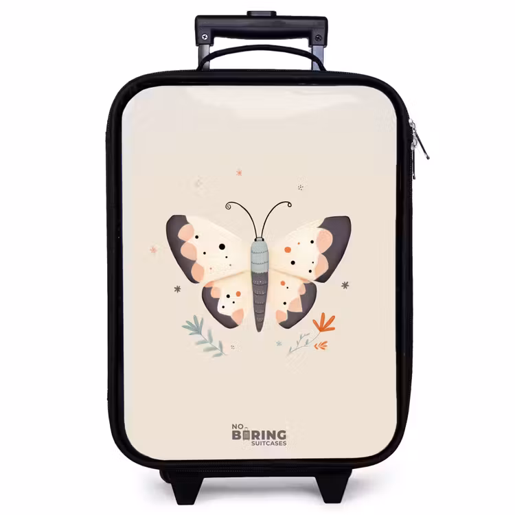 Kinderkoffer - Schmetterling in neutralen Pastellfarben — 1