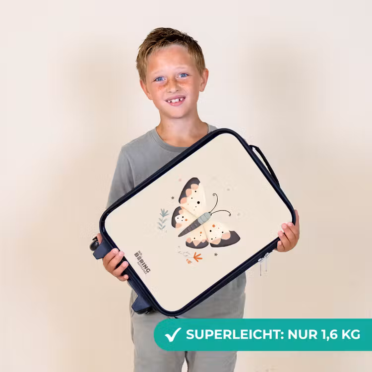 Kinderkoffer - Schmetterling in neutralen Pastellfarben — 2