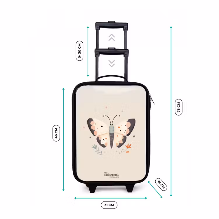 Kinderkoffer - Schmetterling in neutralen Pastellfarben — 7