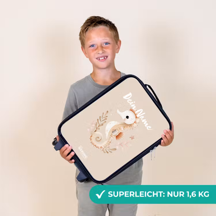 Kinderkoffer - Rosa Seepferdchen zwischen Meerespflanzen — 2