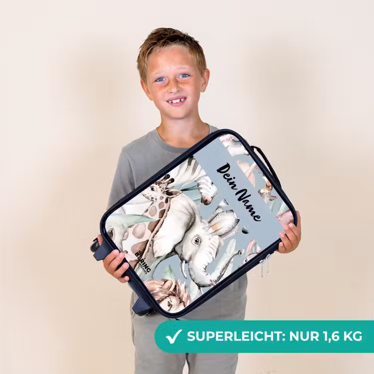 Kinderkoffer - Dschungel in hellen Farben — 2