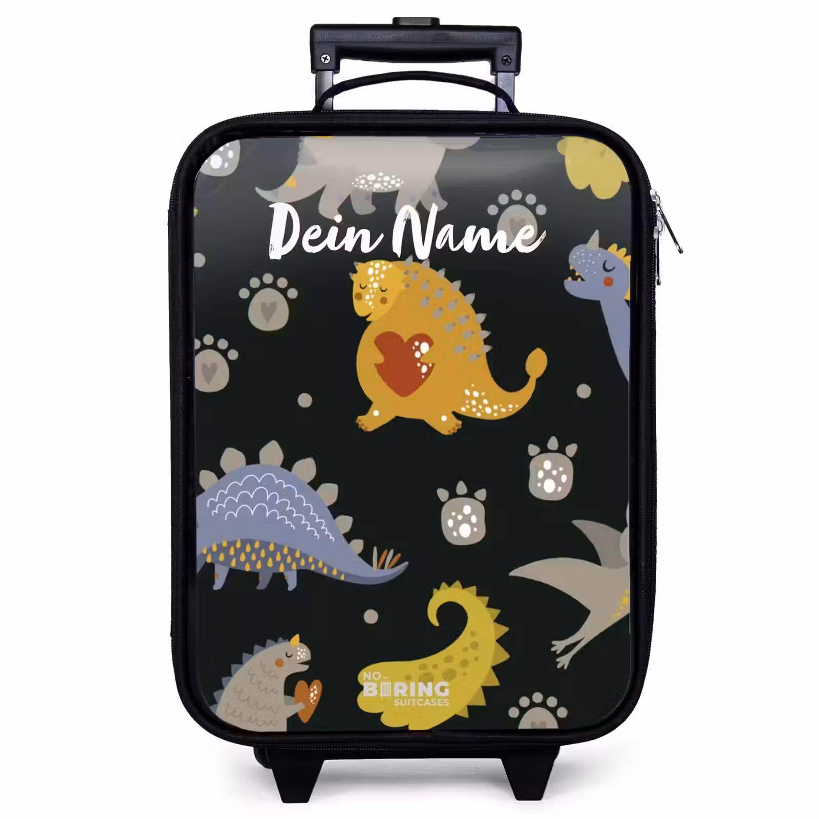 Kinderkoffer - Schwarz - Liebevoller Dinosaurier — 1