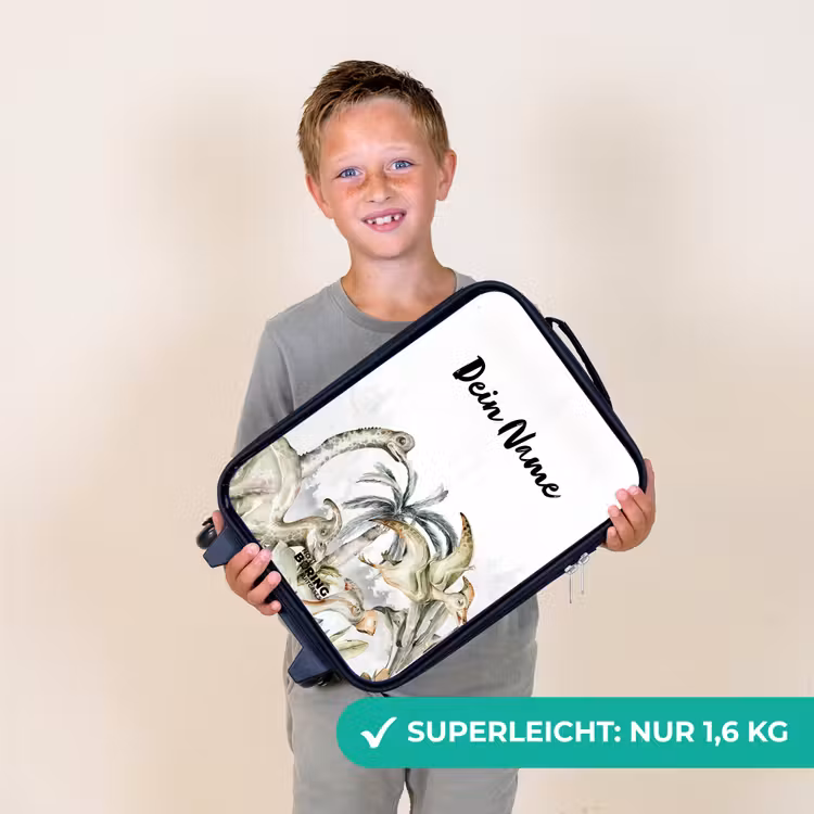 Kinderkoffer - Schwarz - Dino-Dschungel — 2
