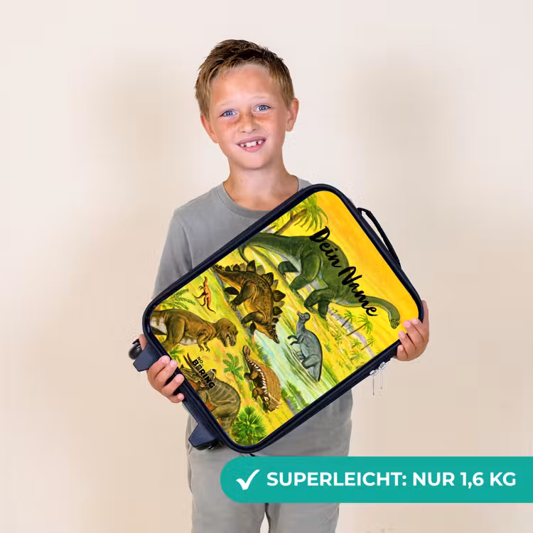 Kinderkoffer - Schwarz - Dinosaurier im Dinosaurierland — 2