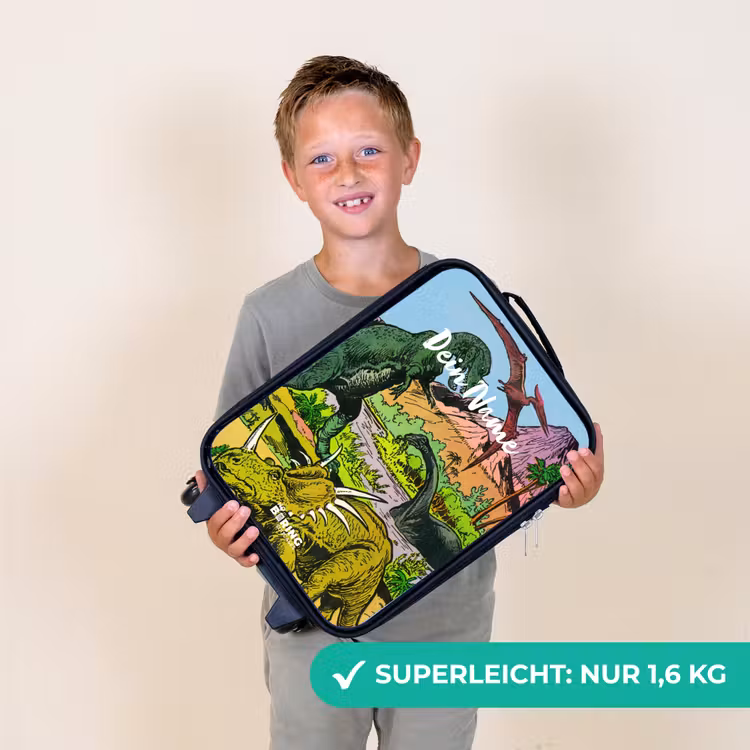 Kinderkoffer - Schwarz - Party im Dinosaurierland — 2