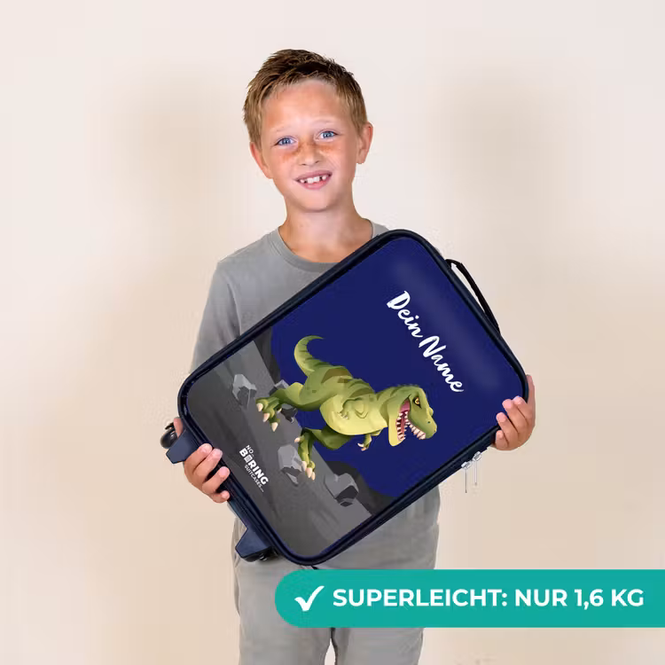 Kinderkoffer - Schwarz - Tjibbe T-Rex — 2