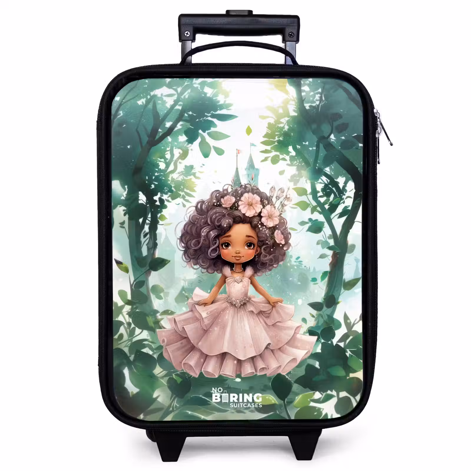Kinderkoffer - Mädchen mit dunklen Locken im Wald — 1