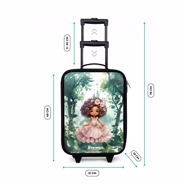Kinderkoffer - Mädchen mit dunklen Locken im Wald — 7