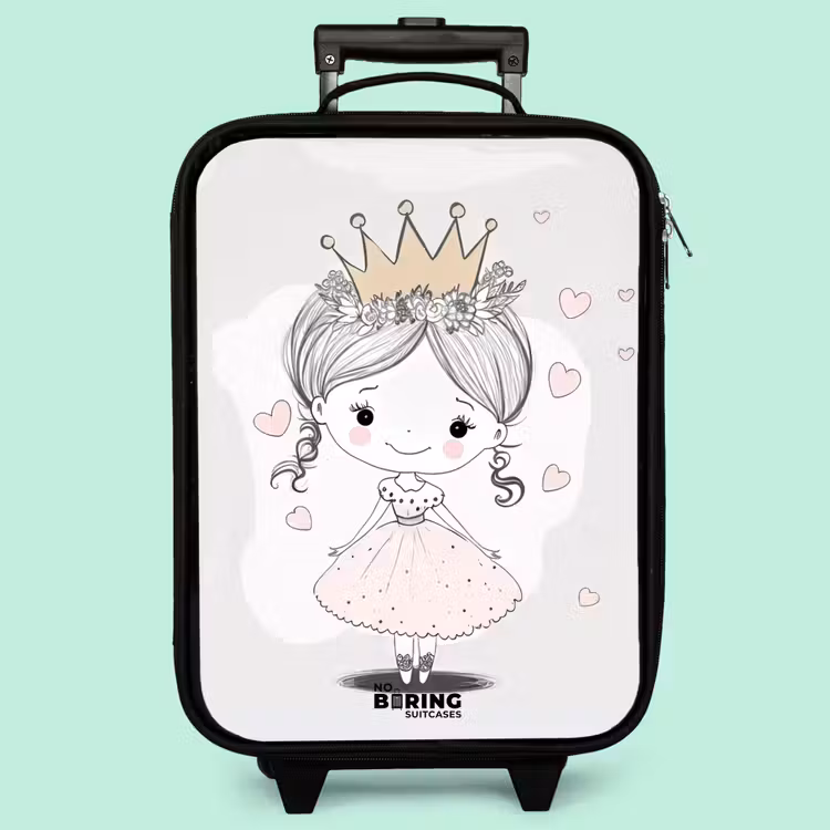 Kinderkoffer - Prinzessin mit Krone und rosa Herzen — 3