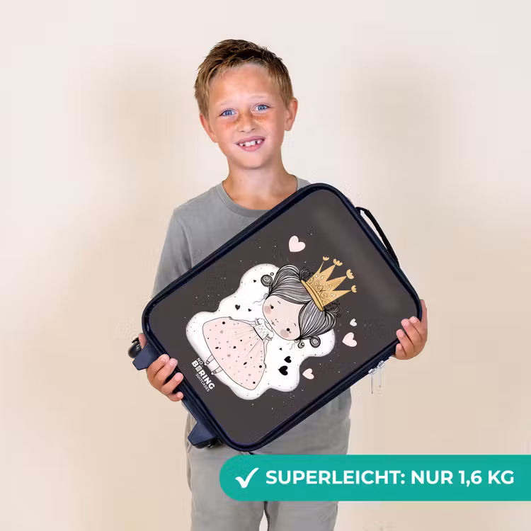 Kinderkoffer - Kleine Prinzessin auf schwarzem Hintergrund — 2