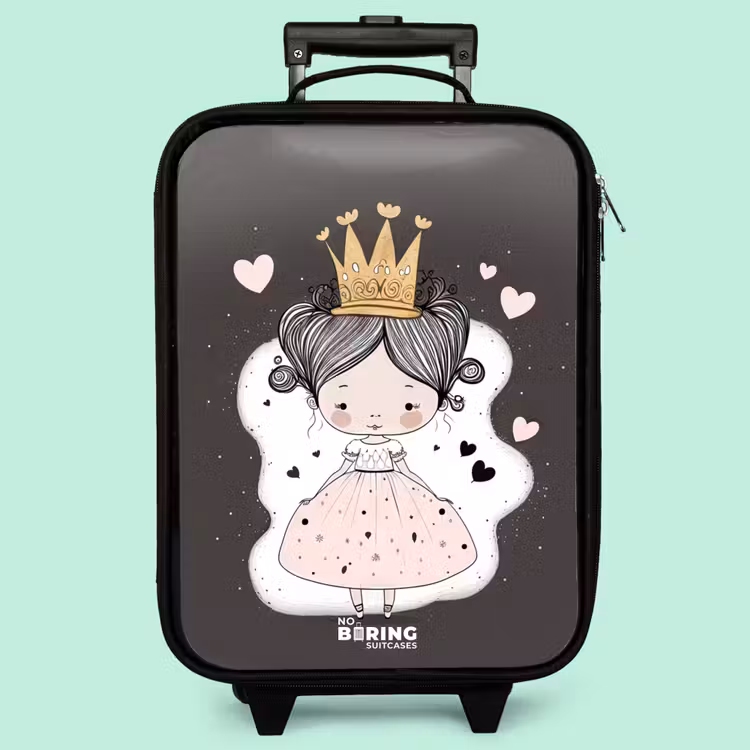 Kinderkoffer - Kleine Prinzessin auf schwarzem Hintergrund — 3