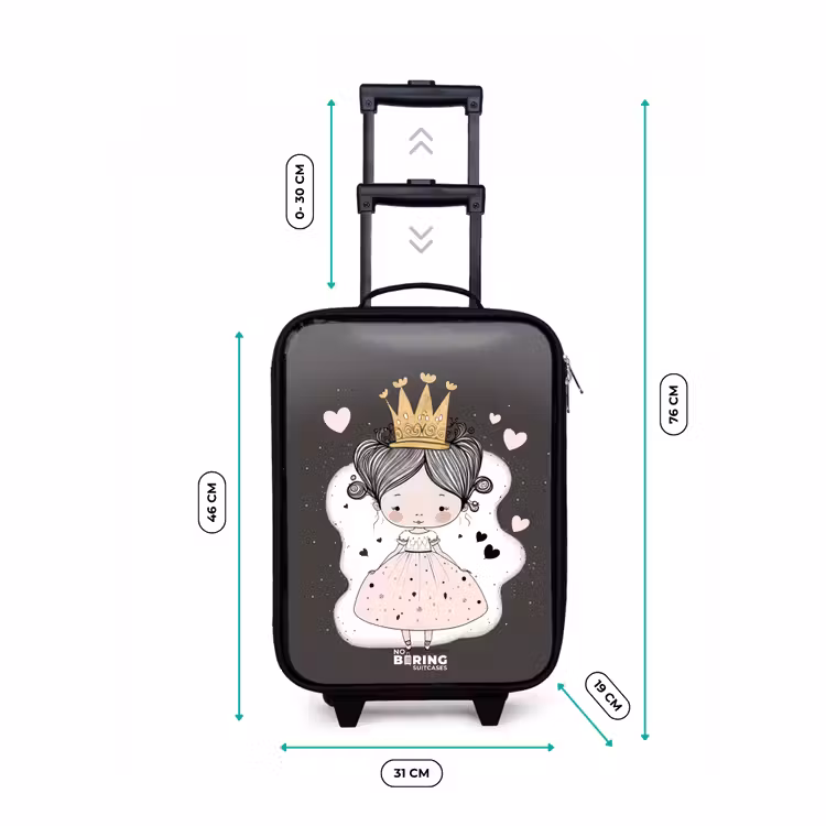 Kinderkoffer - Kleine Prinzessin auf schwarzem Hintergrund — 7