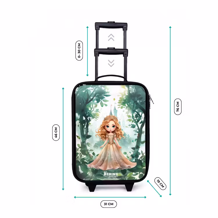 Kinderkoffer - Mädchen mit blondem Haar im Wald — 4