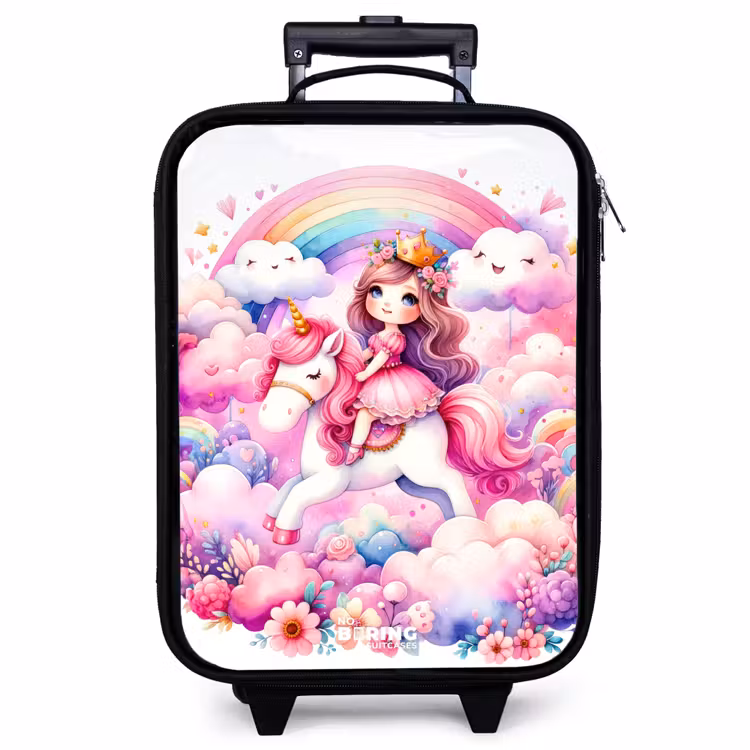 Kinderkoffer - Prinzessin auf einem Einhorn bei einem Regenbogen — 1