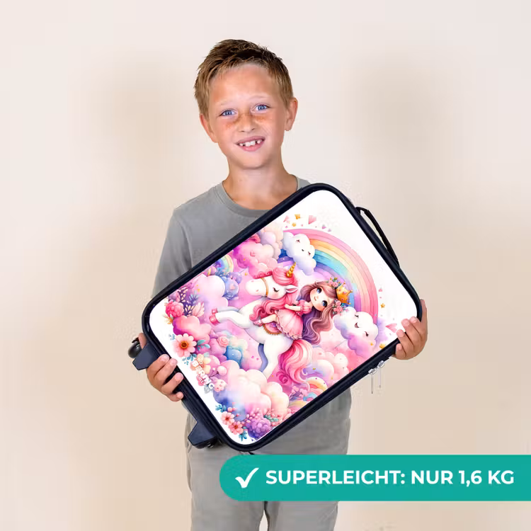Kinderkoffer - Prinzessin auf einem Einhorn bei einem Regenbogen — 2