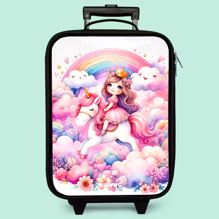 Kinderkoffer - Prinzessin auf einem Einhorn bei einem Regenbogen — 3