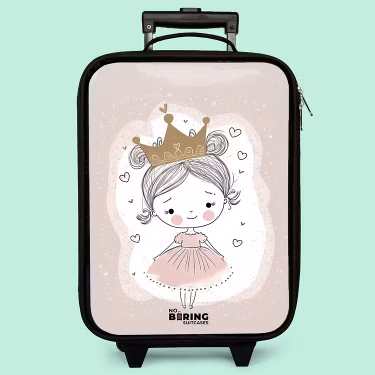 Kinderkoffer - Prinzessin auf farbigem Hintergrund mit Herzen — 3