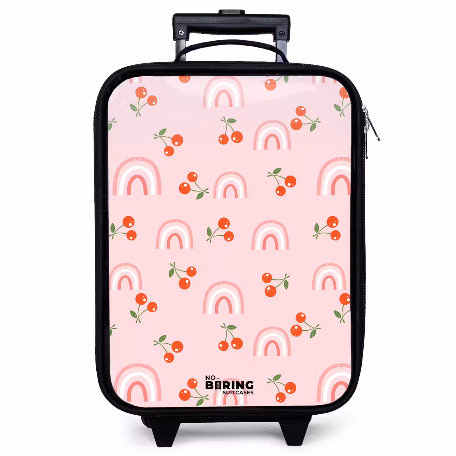 Kinderkoffer - Rosa mit Regenbogen- und Kirschenmuster — 1