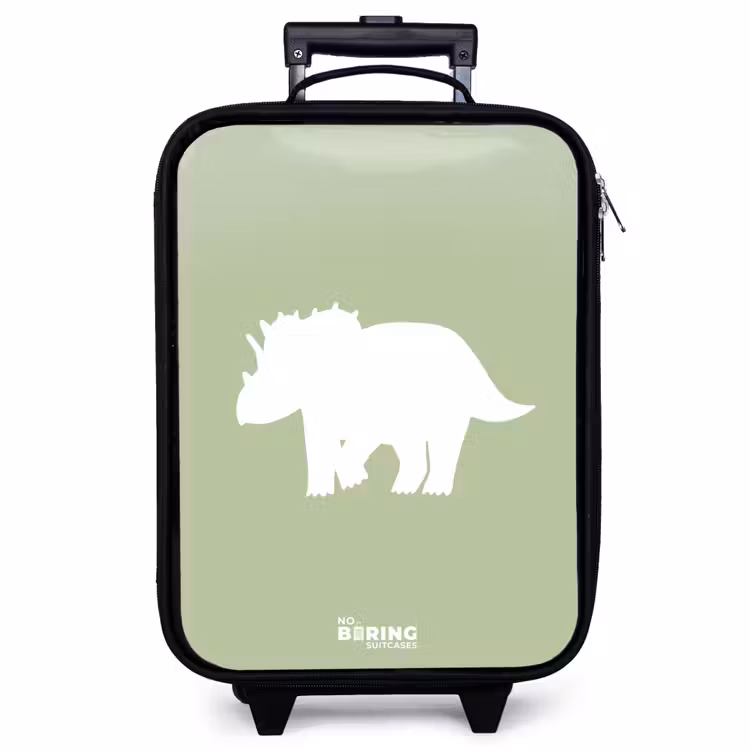 Kinderkoffer - Grün mit Triceratops-Dino — 1