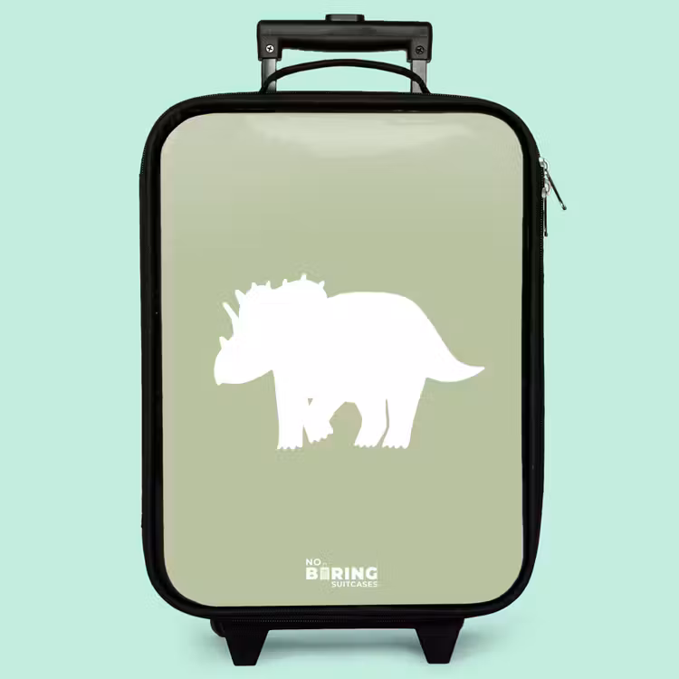 Kinderkoffer - Grün mit Triceratops-Dino — 3