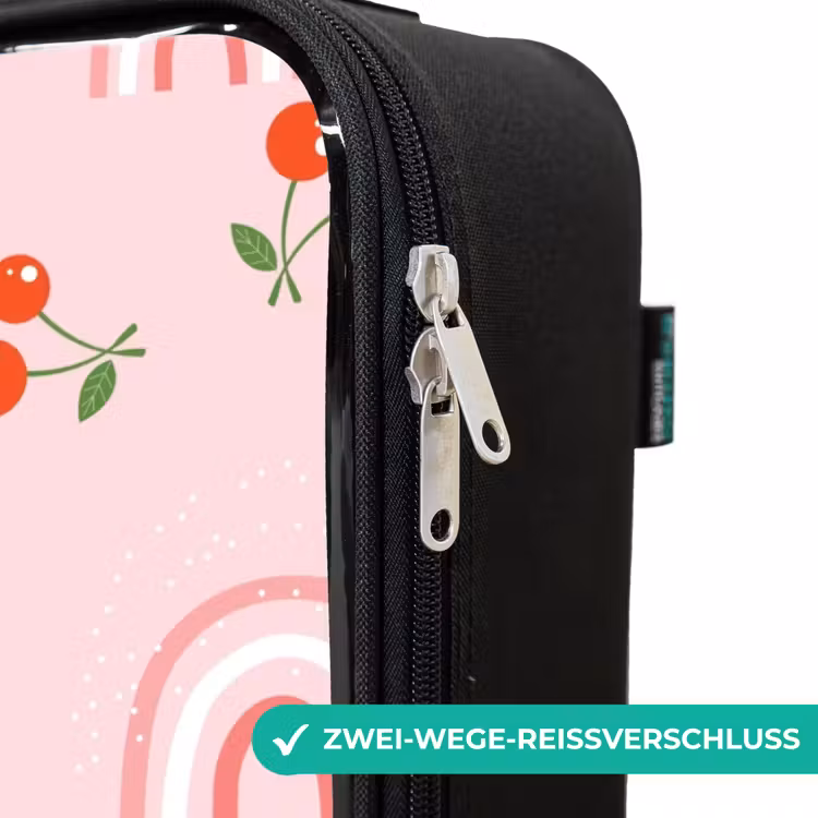 Kinderkoffer - Rosa mit Regenbogen- und Kirschenmuster — 6