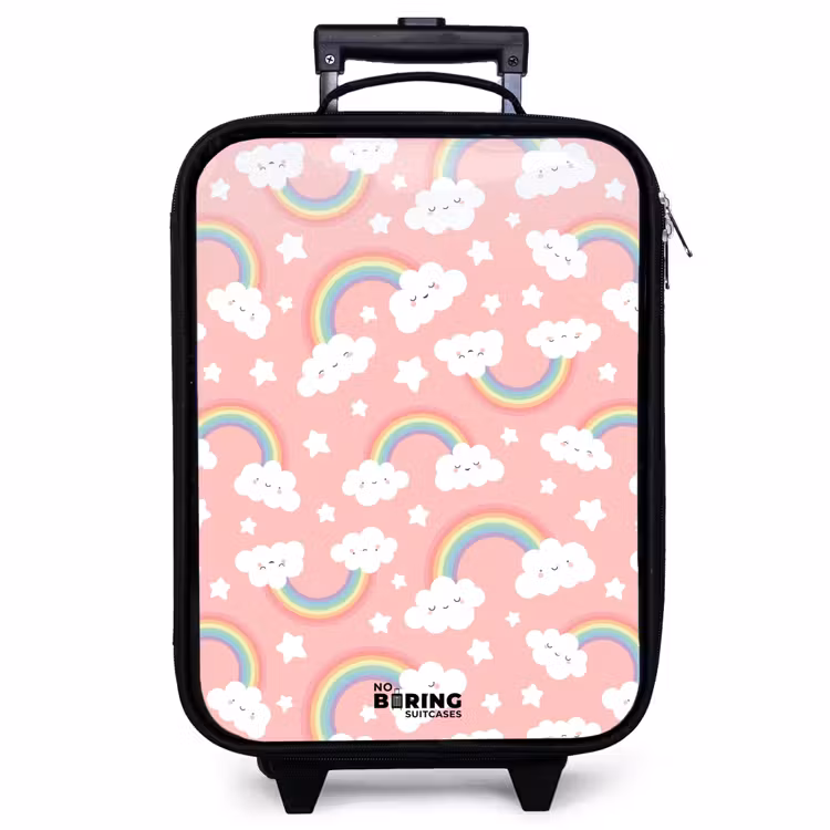 Kinderkoffer - Rosa mit Regenbogenmuster — 1