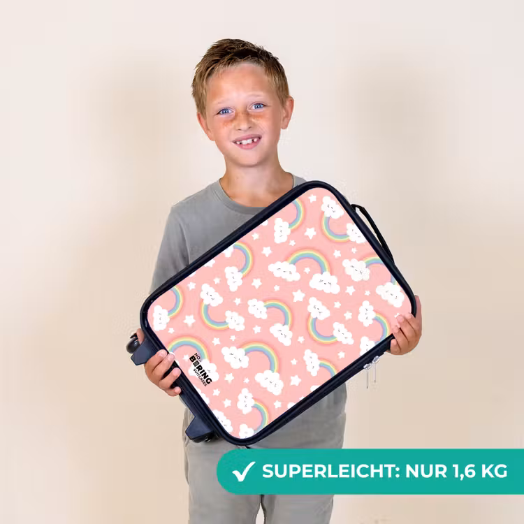 Kinderkoffer - Rosa mit Regenbogenmuster — 2