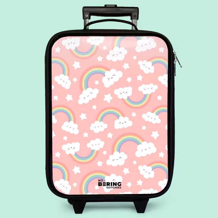 Kinderkoffer - Rosa mit Regenbogenmuster — 3